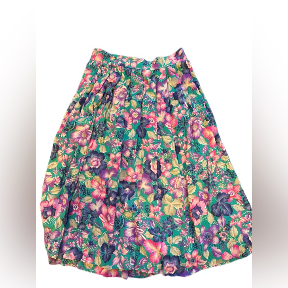 1970's Floral Skirt by Distinction